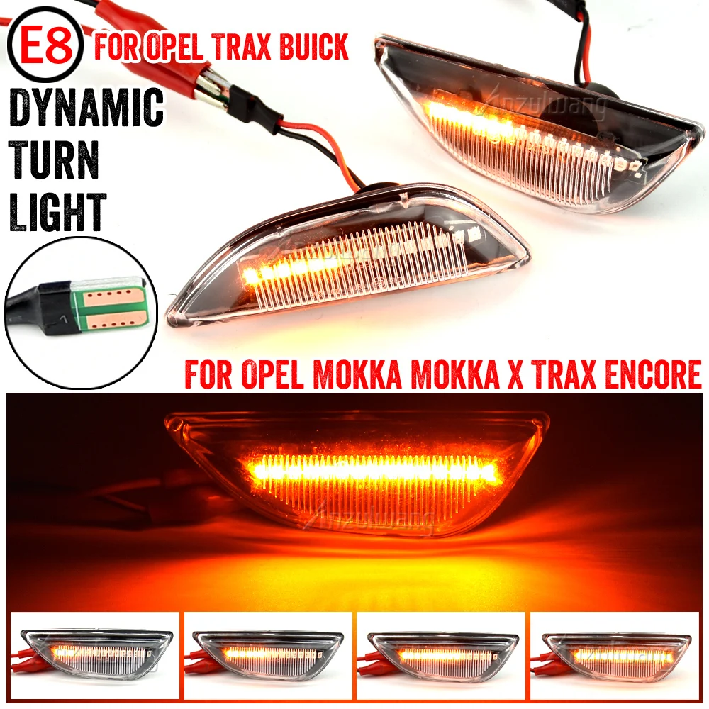 2x Led Dynamic Side Marker Turn Signal Light Sequential Blinker Lamp For Opel Mokka X Chevrolet Trax Buick Encore Car-Styling