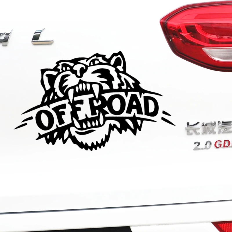 Car Stickers Tigers Off Road 4WD Reflective Decoration For Windshield Bumper Wrangler Renegade Rav4 Highlander Hilux Tiguan D25