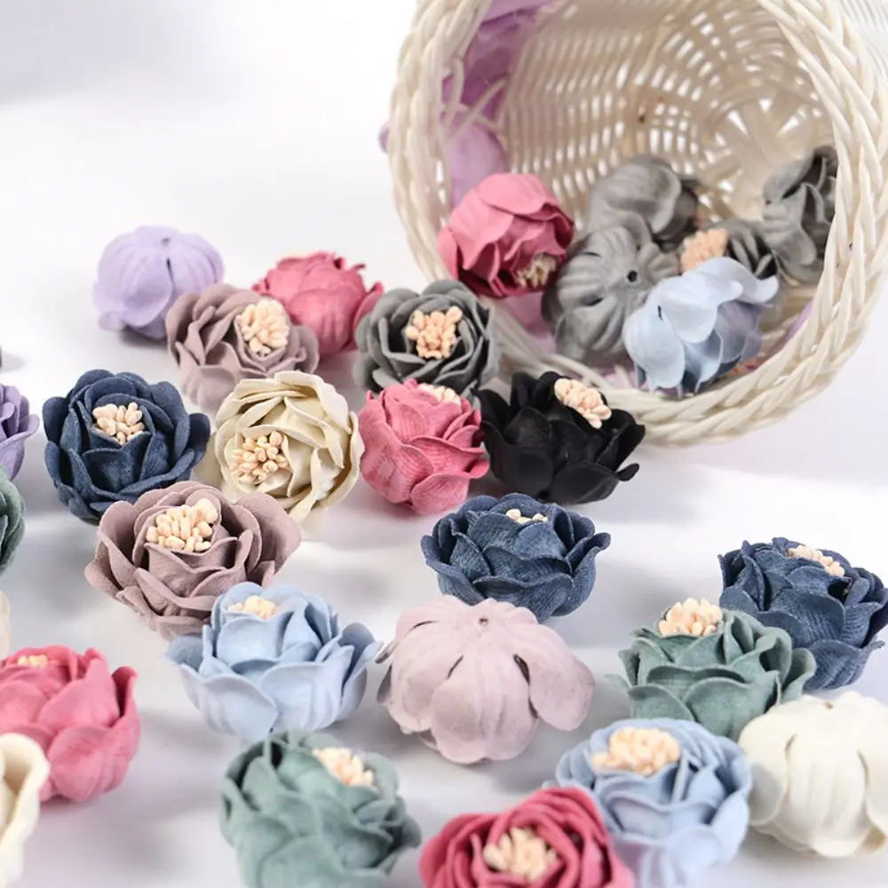 

10Pcs Artificial Eco-friendly Flower Microfiber Flowers Head Home Decor Wedding Garland Decorations DIY Hair Corsage Accessories