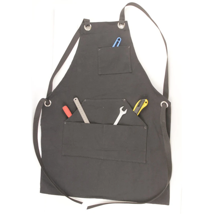 Borsa multifunzione per attrezzi da giardino grembiule da carpentiere con tasche per attrezzi tela durevole strumento di lavoro grembiule cinghie incrociate sul retro