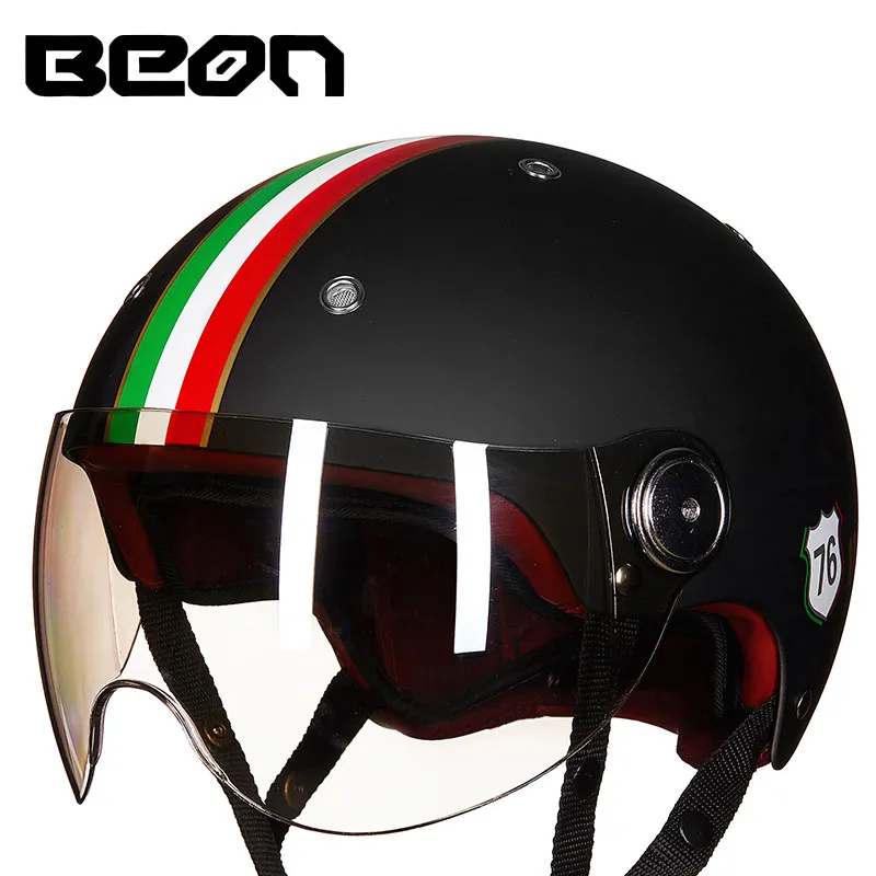 BEON B-103 Motorcycle Helmet Men Women Retro Vintage Biker Scooter Half Open Face Helmets Moto Motorbike Casco Capacetes