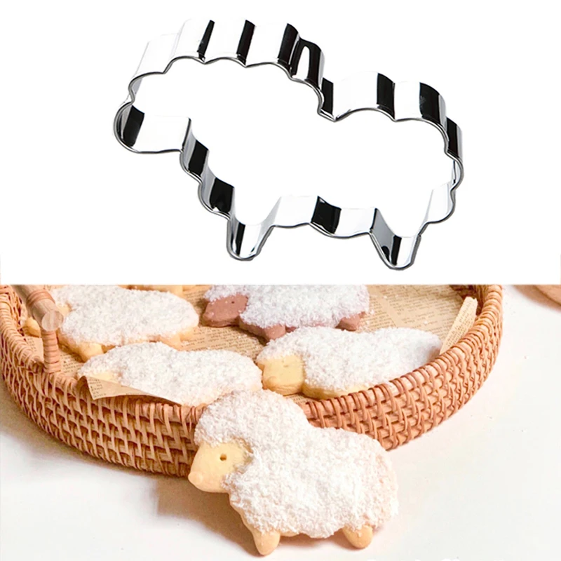 1PC Biscuit Mold Cookie Cutter Stainless Steel Sheep Shape Biscuit Cake Fondant Mould Kitchen Gadgets Durable