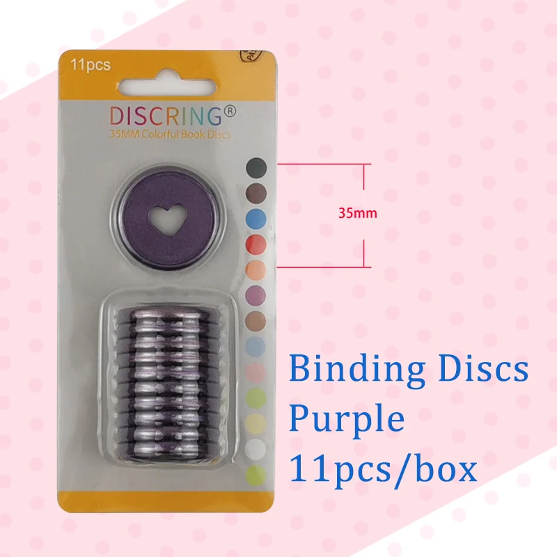 11 teile/schachtel 35mm Pilz Loch Bindemittel Ringe Bindung Discs Notebook Ringe DIY 360 Grad Faltbare Binder Discs Schule Zubehör
