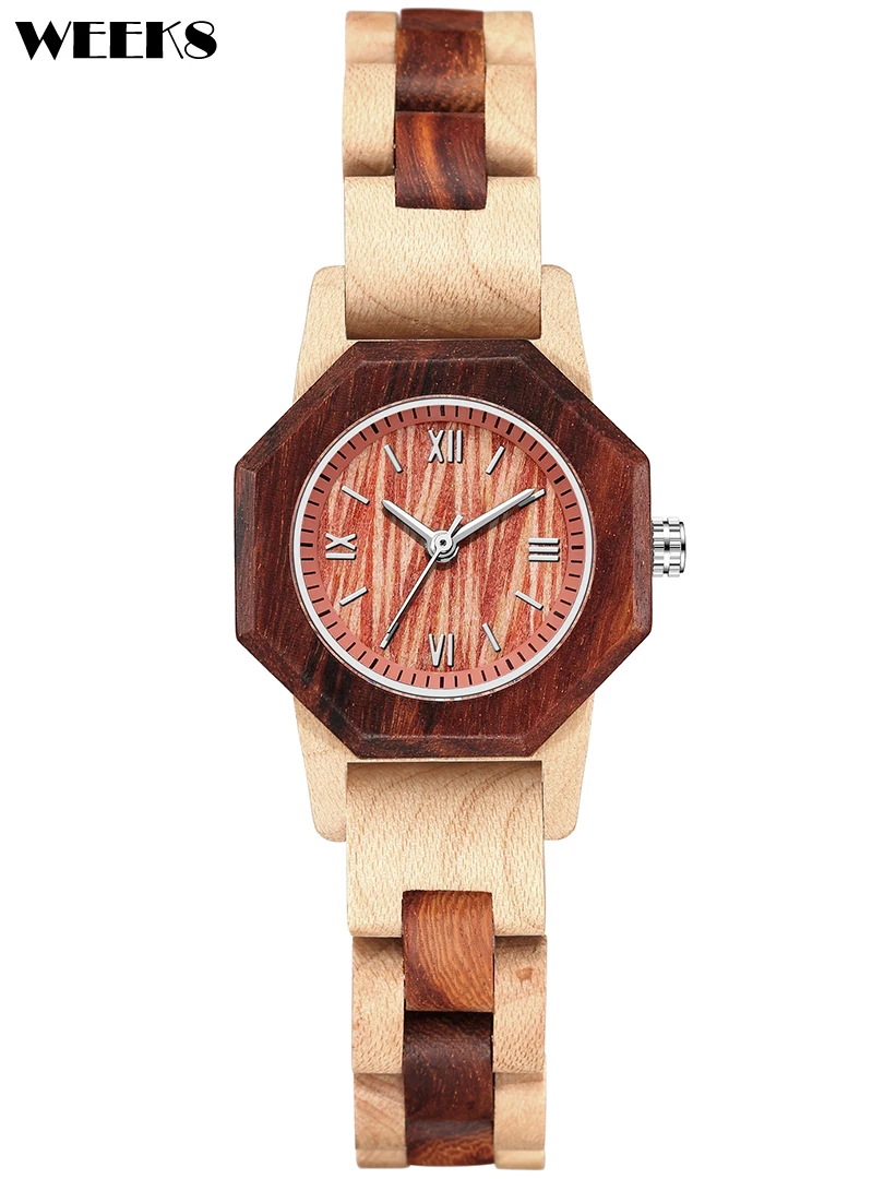 Natural Wood Watch for Women Real Solid Wooden Band Quartz Wristwatch Lady Watches Dropshipping Clock Female Relogio Feminino