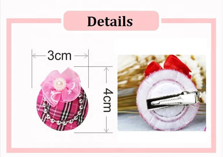 20/50/100pcs  Cute Hat Dog Hair Pin Puppy Hair Clip Pet Grooming Bows  Dog Accessories for Small Dogs Luxury