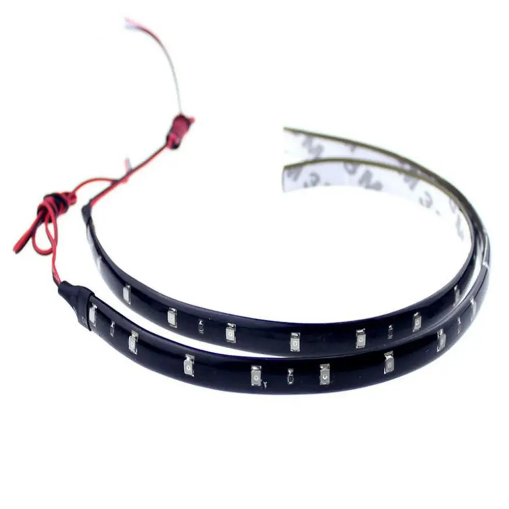 4pcs 12V led strip 15LED interior led Daytime Running Lights Waterproof 30cm Flexible Neon Strip For advertisement decoration