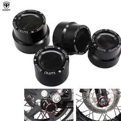 ROAOPP Motocross Rough Craft Carving Front Rear Axle Nut Covers Caps Fit For Harley Sportster XL883 XL1200 Dyna Touring V-Rod