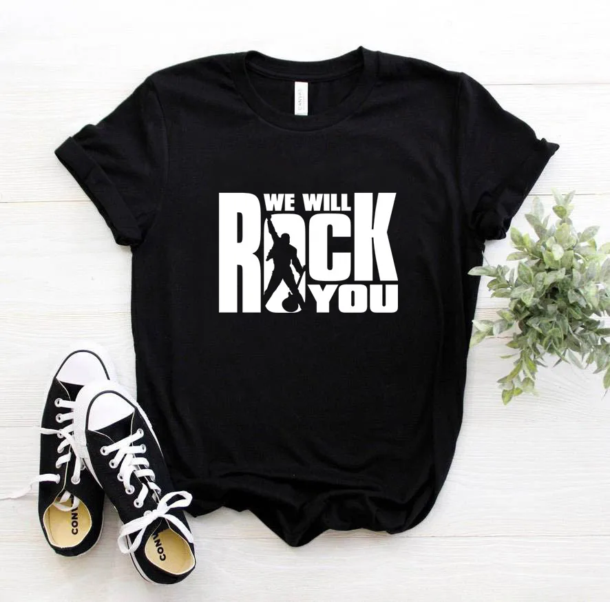 Women Freddie Mercury T shirt 2020 Summer The Queen Band Black T-shirts Female Short Sleeve Tees Rock Clothing Girl Tops Tshirt