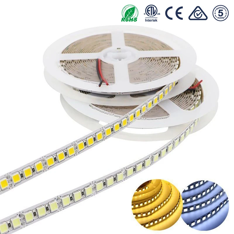 5054 120leds/m DC 12V 12 24 V SMD LED Strip light 5M Flexible Tape ledstrip diode waterproof brighter than 5050 white/Warm white