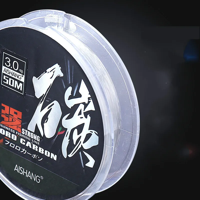 

Леска карбоновая, 50 м, для рыбалки на плоту, морская рыболовная приманка, передний свинцовый провод, прочная тяга и износостойкая фторуглеродная нить