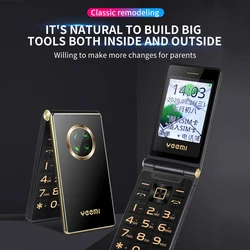 2G GSM Cover Elderly Mobilephone SOS Quick Dial Blacklist Torch Loud Sound Large Key Camera Free Case