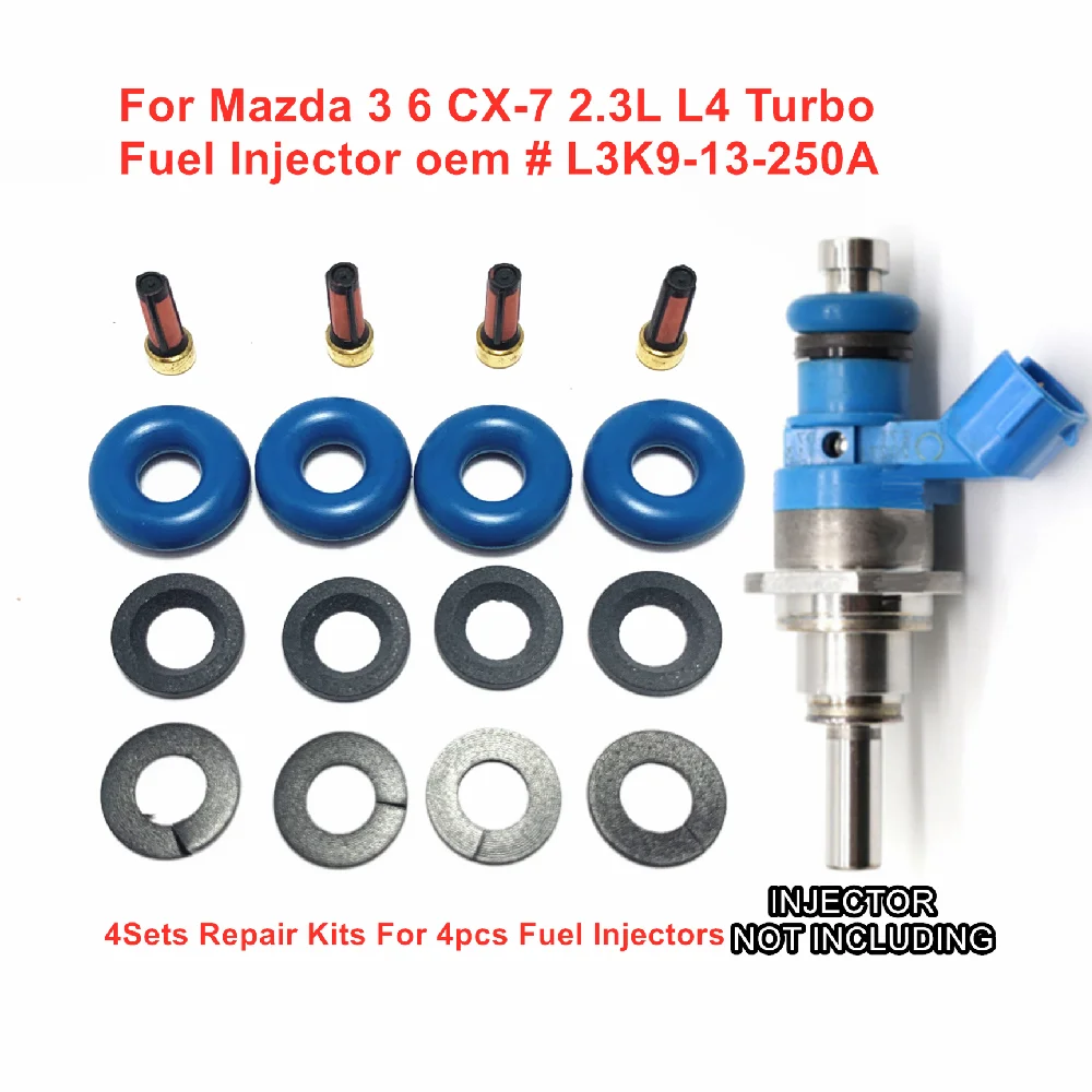 Free Shipping 4Sets GDI fuel injector repair kit For Mazda3/6/CX-7 2.3 parts #E7T20171 L3K9 -13-250A  For AY-RKG901