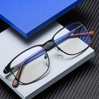 Reven Jate 2307 Full Rim Alloy Front Flexible Plastic TR-90 Temple Legs Optical Eyeglasses Frame for Men and Women Eyewear