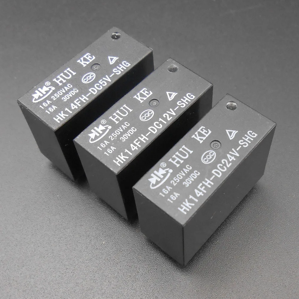 5Pcs HUI KE Power Relay HK14FH DC 5V 12V 24V 16A 8 Pins 8-Pin HK14FH-DC5V-SHG HK14FH-DC12V-SHG HK14FH-DC24V-SHG HUIKE *FD244-246