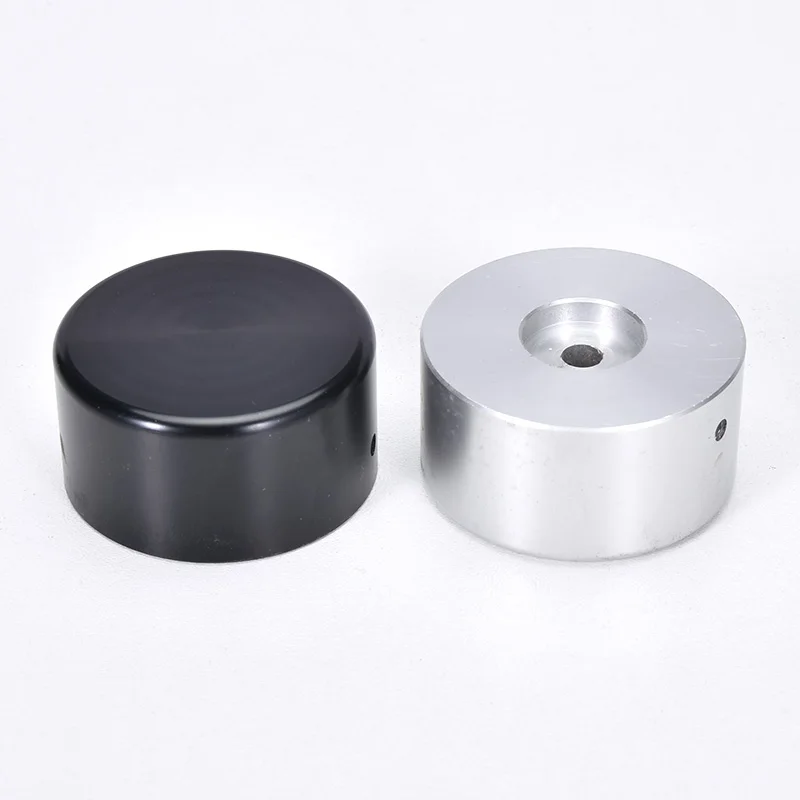 Perilla de aleación de aluminio para amplificador, potenciómetro de audio, perilla de control de volumen, diámetro de 48MM y 25MM, 1 ud.