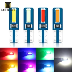 10PCS w2w t5 led 7020 LED 74 car light Interior Lights Bright Dashboard Warming Indicator Wedge Auto Instrument Lamp 12V