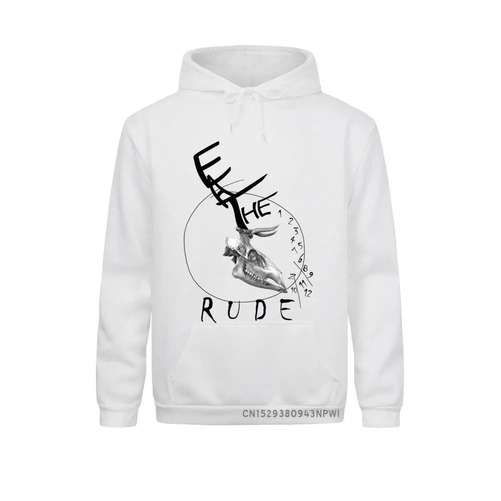 Eat The Rude Clock Hannibal Sweatshirt Men Humor Hoodie Pocket Lecter Mads Horror Pullover Male Sportswear Hoody