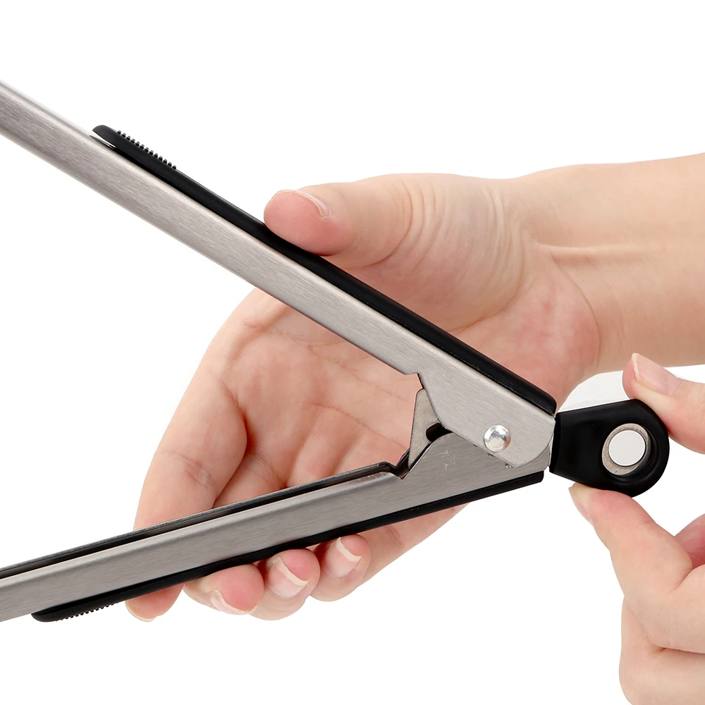 Grill Tools BBQ Tongs Stainless Steel Kitchen Tools Salad Food Clip Barbecue