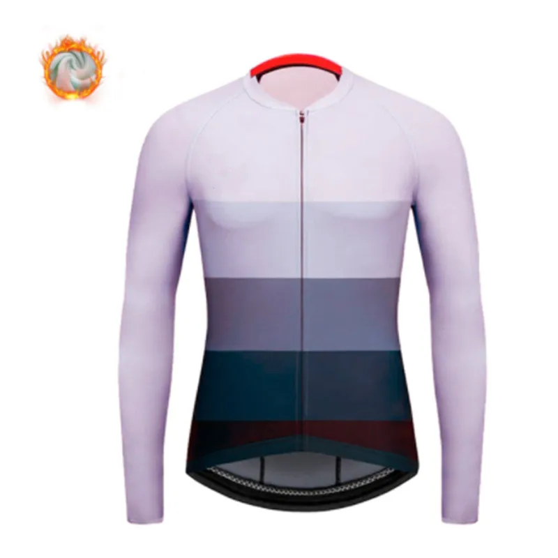 Winter Bike Tops For Men Thermal Fleece Bicycle Shirts Pro Team Racing Clothing  Long Sleeve Cycling Jerseys  2021 Hot Selling