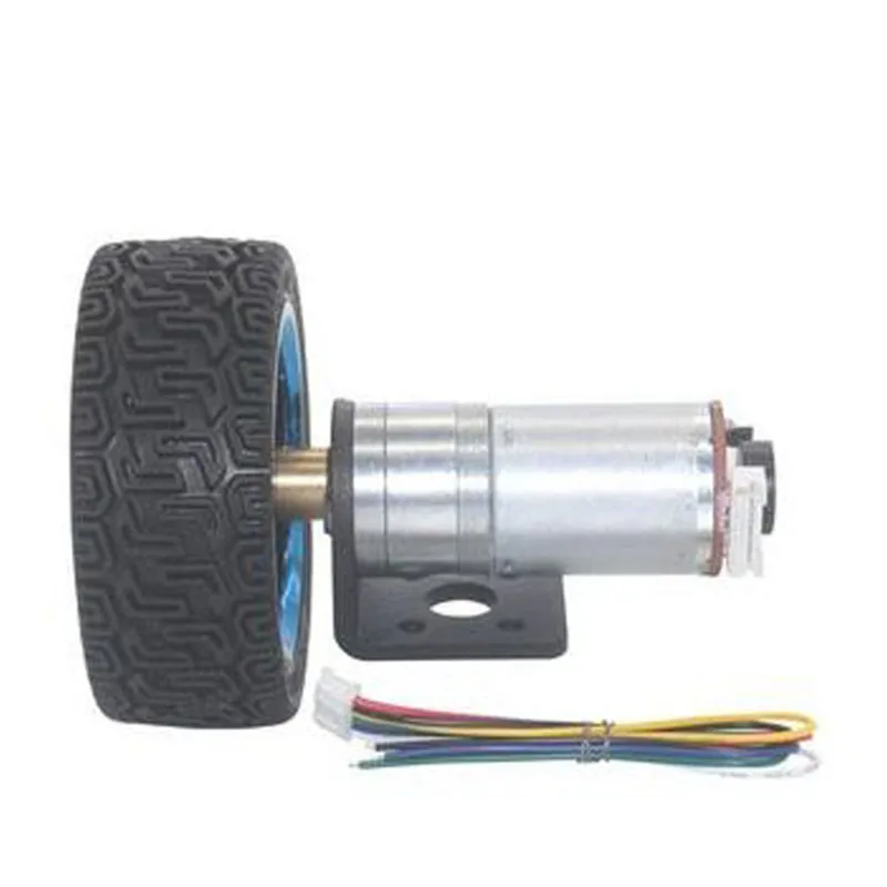 DC 6V 12V 24V Electric Motor 12-1360RPM Encoder Motor High Torque Smart Car Motor 370 DC Gear Motor With Encoder