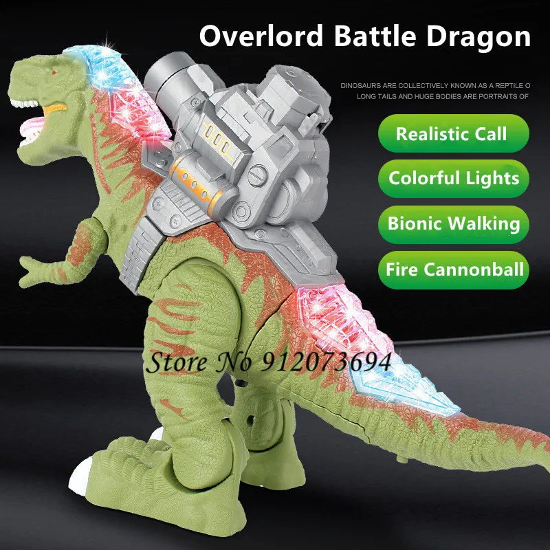 Launching Cannonballs Overlord Battle Dragon Bionic Walking Simulated Sound Effects Parent-Child Interaction Electric Dinosaurs