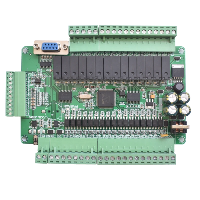 PLC fx3u-30mr industrial control board simple programmable controller type support RS232/RS485 communication add CAN/485/clock