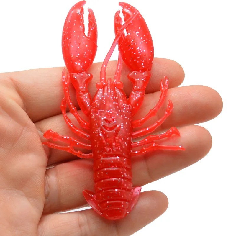 Simulation Hummer Angeln Köder Hohl Spezielle Geformte Garnelen Weichen Köder 9 cm Wurm Künstliche Köder Lot 5 Stück Verkauf – Detail 5