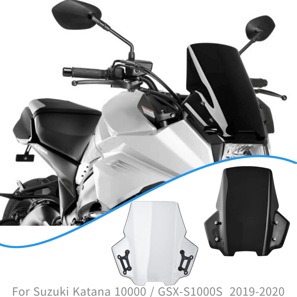 

GSXS 1000 Motorcycle Windshield For Suzuki Katana 1000 GSX-S GSXS 1000S 2019-2022 2021 2020 Windscreen Screen Wind Deflectors