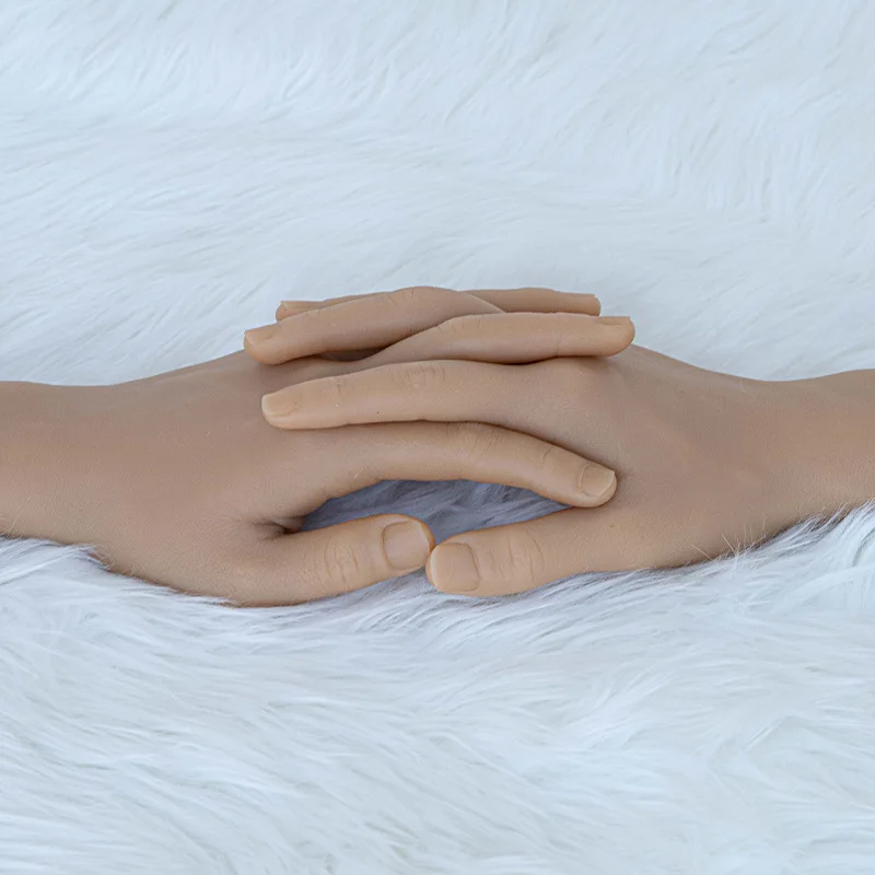 Realistic Male Hand Model Simulation Silicone TPE Hands for Fake Nail Art  Painting Teaching Display Props S8
