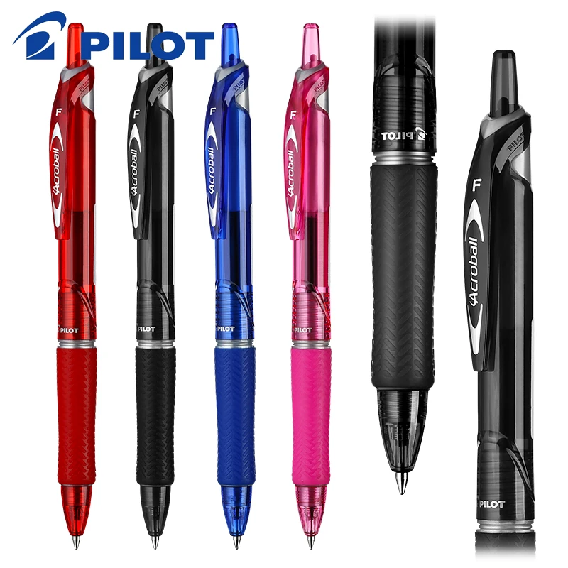 4Pcs PILOT ACROBALL Series Dazzling Smooth Ballpoint Pen BPAB-15F Push-type Oil Pen 0.7  Super Smooth Writing Student Stationery