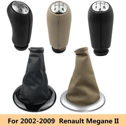 5/6 Speed For Renault Megane 2 MK2 II 2002 2003 2004 2005 2006 2007 2008 2009 Gear Shift Knob Gaiter Boot Cover Lever Case