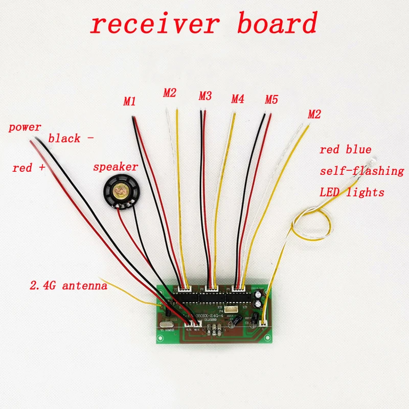 15CH 2.4G Radio Receiver DC 3V Transmitter 3.6-8.4V Receiver Board for Huina 350/ 550 50m Wireless Remote Control Diy Part