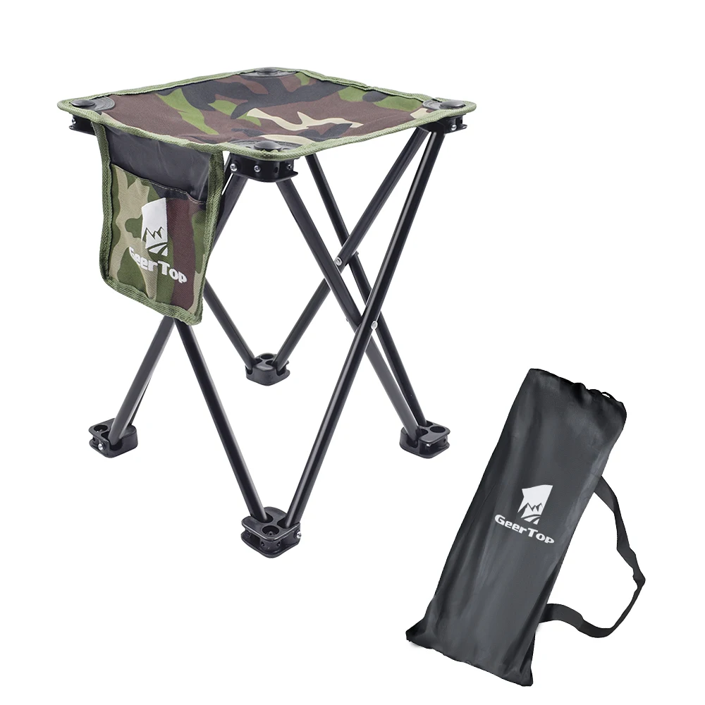 

GEERTOP Portable Small Folding Camp Stool Foldable Camping Foot Rest Lightweight Mini Fold Up Chair for Outdoor Hunting Hiking