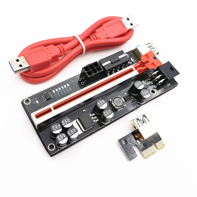 1-10個ライザー010 pcieライザーVER010S gpuライザーpci express X16エクステンダーusb 3.0ケーブルビデオカードpci-eライザーカードマイニングのための