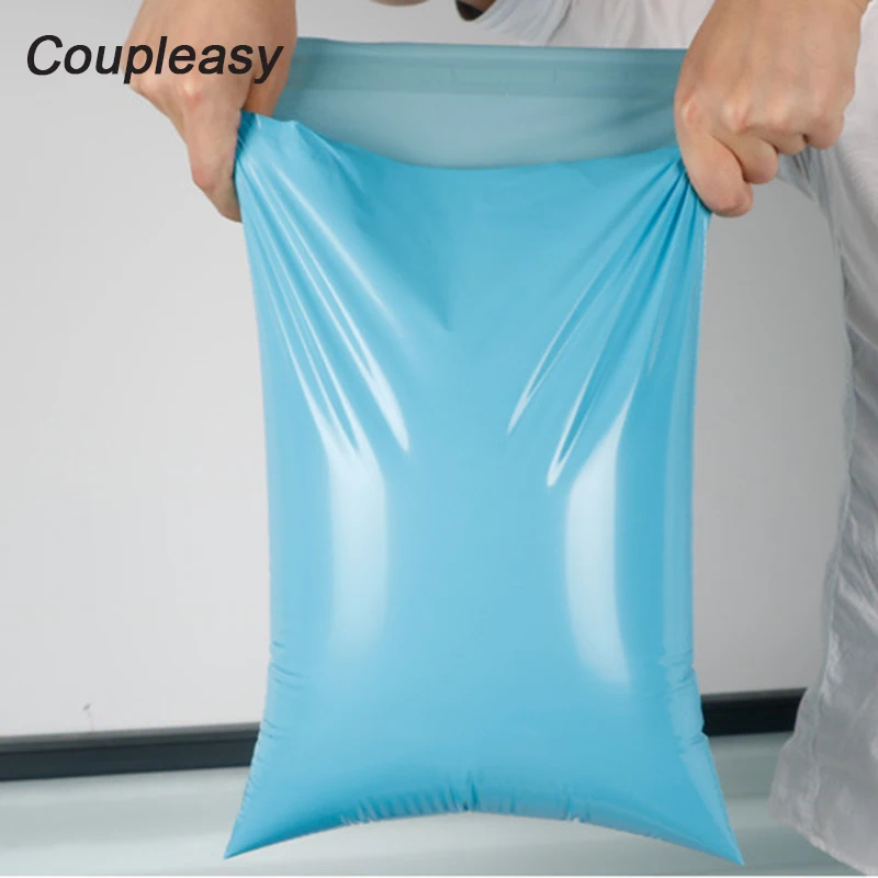 28x42cm/38x52cm Courier Bag Light Blue Shipping Mailing Bag Self Seal Adhesive Plastic Envelopes Business Postal Mailbag 100Pcs