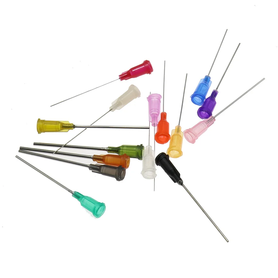 25pcs 1.5 Inch Screw Precision Tips Liquid Dispenser Syringe Blunt Needle Stainless Steel Tube 14G 20G 30G,Glue Dispensing