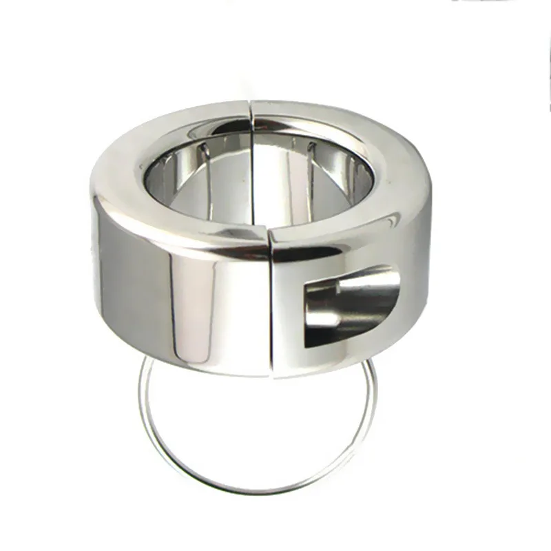 Heavy Duty Stainless Steel Metal Pendant Ball Testicle Stretcher Penis Cock Ring Lock Scrotum adult game CBT sex toys men