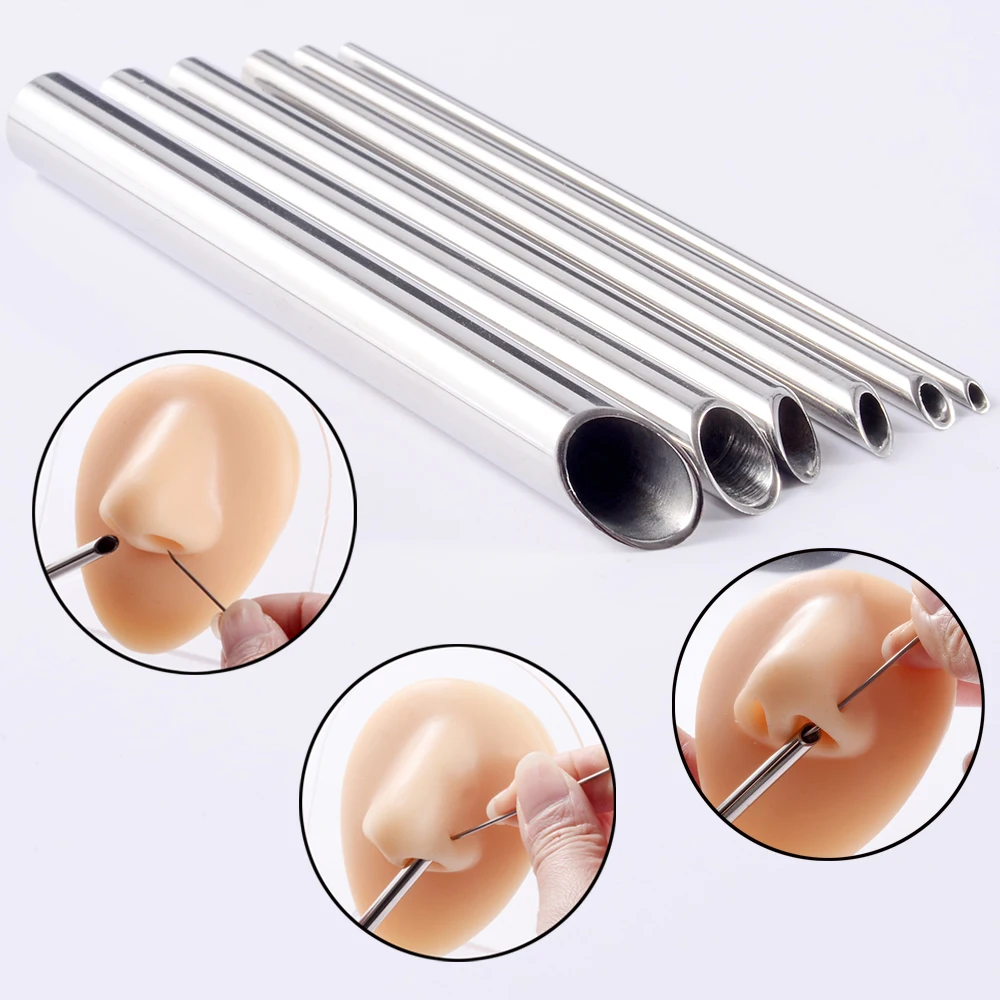 361L Surgical Steel Piercing Receiver Piercing Needle Receiving Tube Body Jewelry Holding Tattoo Supplies Microblading Tools