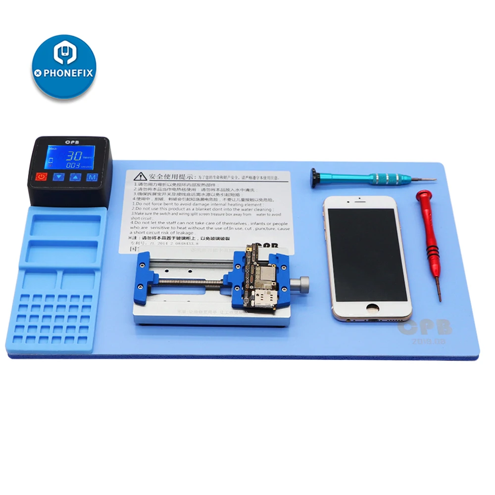 CPB almohadilla calefactora de separación de pantalla LCD para iPhone, iPad, Samsung, desmontaje de pantalla, reparación de iPad, plataforma