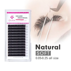 Genielash Individual Mink Eyelashes 0.05-0.07 BCD+MLD Curl Russian Volume Eyelash extensions supplies mega volume lashes