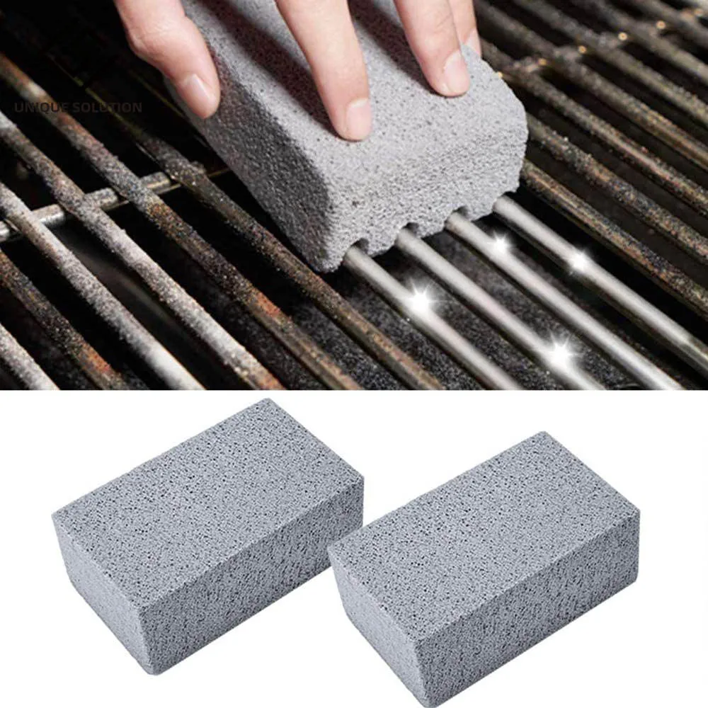 1/2Pcs BBQ Grill Cleaning Brick Block Barbecue Cleaning Stone BBQ Racks Stains Grease Cleaner BBQ Tools Kitchen Decorate Gadgets