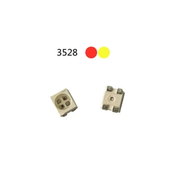 20PCS 3528 AMBER + YELLOW SMD LED Reverse Polarity Pole Amber Red + Yellow 617NM + 587NM 50mA 2.0-2.2V PLCC-4 LAYT67B LAY T67B