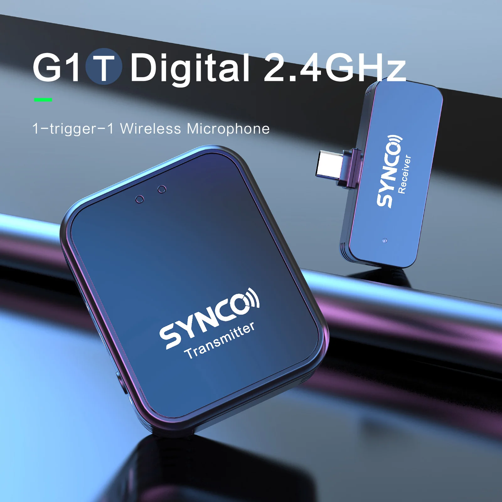 SYNCO-Sistema de micrófono inalámbrico Lavalier, dispositivo tipo C para iPhone, Android, teléfono inteligente, grabación de vídeo en vivo, G1 T L G1L G1T