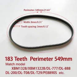 183 Teeth Breadmaker Conveyor Belts bread machine belts Bread Maker Parts 183Teeth Perimeter 549mm Kitchen Appliance accessories