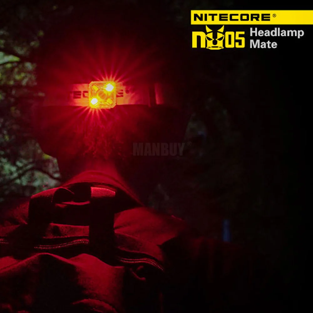 Sale NITECORE NU05 KIT 35 Lumen White/Red Light High Performance 4LED Lightweight USB Rechargeable Outdoor Cycling Headlamp Mate