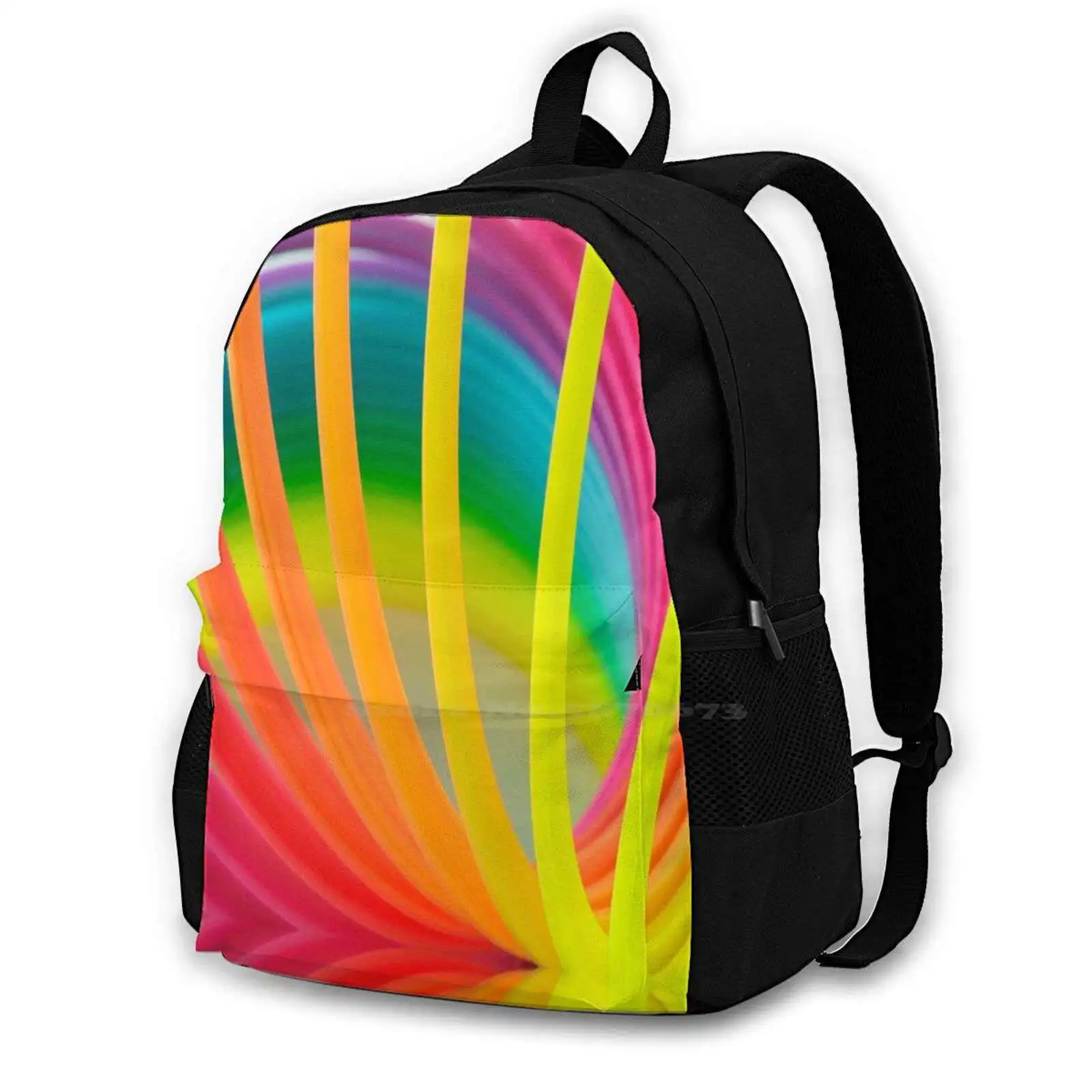 Crazy Spring Colors Fashion Travel Laptop School Backpack Bag Spring Summer Colors Crazy Crazy Colors Abstract Cool Fashion