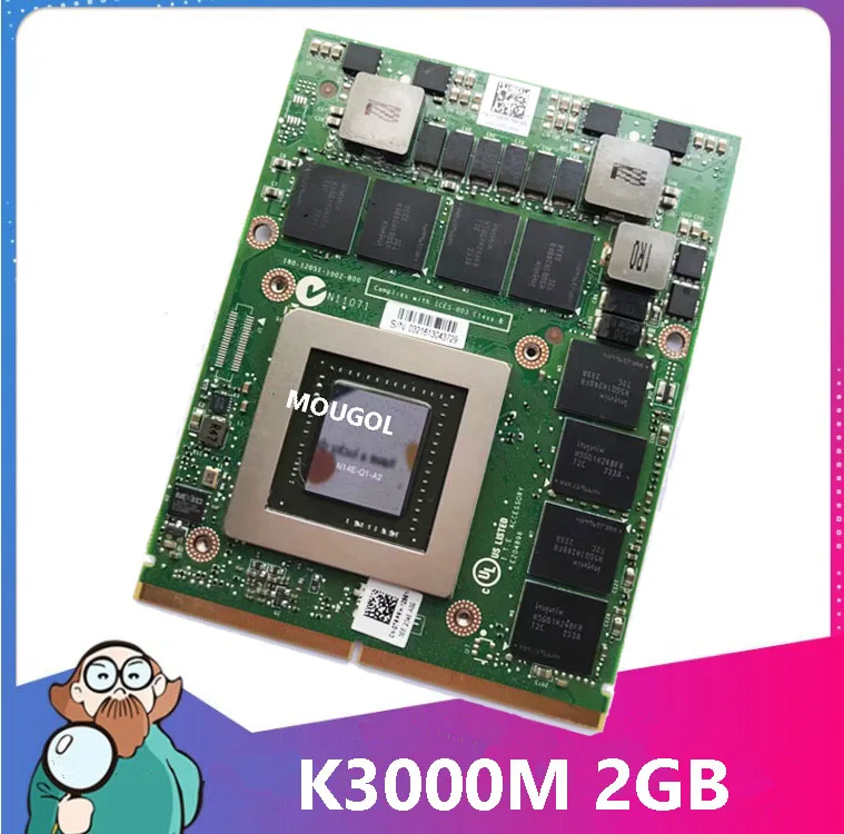 New K3000M K3000 GDDR5 2GB Video Graphics Card N14E-Q1-A2 For iMac A1312 A1311 Dell M6700 M6800 HP 8760W 8770W Laptop