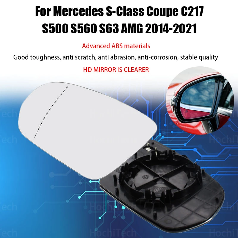 1pcs Side View Electric Left & Right Mirror Glass Heated for Mercedes S-Class Coupe C217 S500 S560 S63 AMG 2014-2021