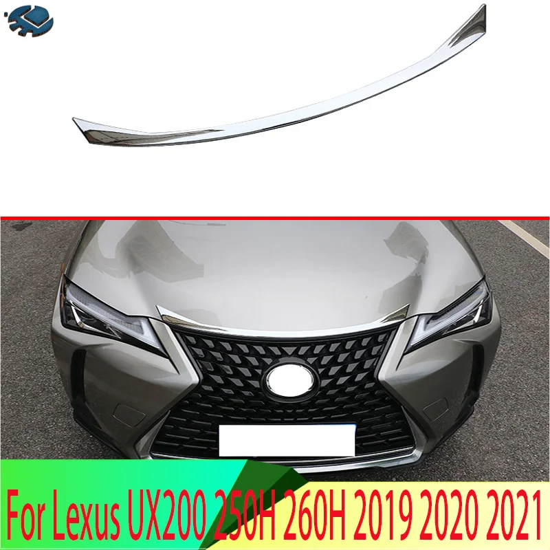 

Для Lexus UX200 250H 260H 2019-2021 ABS хромированный передний капот решетка гриля бампер губа сетка отделка крышка молдинг автостайлинг