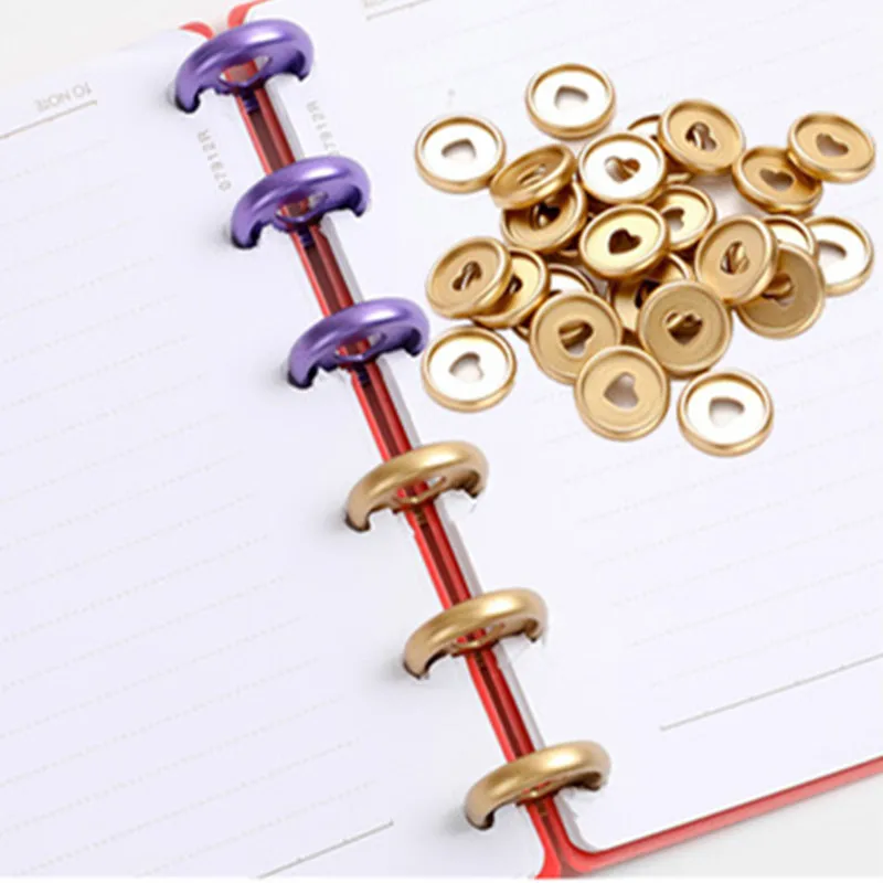 50 قطعة 24 مللي متر DIY بها بنفسك دفتر الموثق خواتم فضفاضة ورقة الموثق Planner بها بنفسك مخطط 24 مللي متر الحب ماتي أقراص الموثق